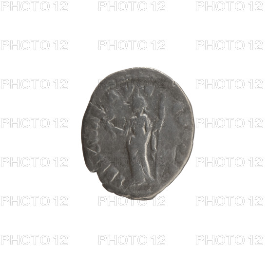 Denarius of Marcus Aurelius (121–180; Roman emperor 161–180), 169–170. Obverse: head of Marcus Aurelius with laurel wreath facing right, inscription 'M ANTONINVS AVG - TR P XXIII'. Reverse: Felicitas standing left, holding a short caduceus in her right hand and a long scepter in her left, inscription 'FELICITAS AVG - COS III'. Personifications; iconography includes caducei and scepters. Roman Empire; Rome. Coin; diameter 16.0–19.0 mm, weight 2.50 g, axis 0°.