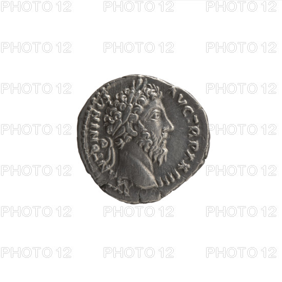 Denarius of Marcus Aurelius (121–180; Roman Emperor 161–180). Obverse: Head of Marcus Aurelius with laurel wreath facing right, inscription M ANTONINVS - AVG TR P XXIIII. Reverse: Salus stands frontally, turns her head to the right, feeds a snake held in her right hand, inscription C OS - III. Date: 169–170. Roman Empire, Rome. Coin; dia. 18.0 mm, diameter 18.0 mm, weight 3.33 g, axis 0°.