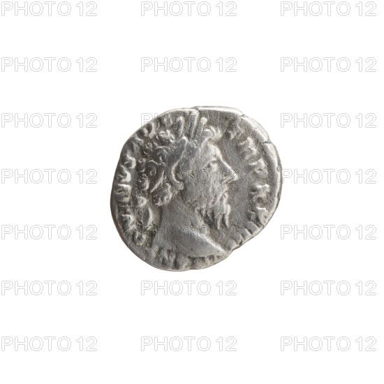 Denarius; issuer: Marcus Aurelius (121–180; Roman emperor 161–180). Obverse: Head of Marcus Aurelius in laurel wreath facing right, inscription 'N ONINVS AVG - TR P XXIIII' around. Reverse: Salus stands frontally, turns head to the right, feeds a snake held in her right hand; inscription 'OS - III'. Date: 169–170. Culture/place: Roman Empire, Rome. Medium/format: coin. Dimensions: diameter 16.0–18.0 mm; weight 2.76 g; axis 15°. Subjects/iconography: Marcus Aurelius; Salus (personification); snakes.