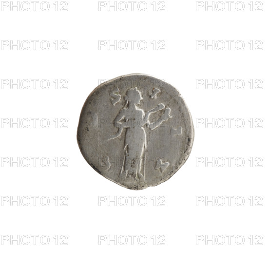 Denarius, Marcus Aurelius (121–180; Roman emperor 161–180). Obverse: head of Marcus Aurelius in a laurel wreath facing right, inscription ONINVS AV - TR P XXIIII. Reverse: Salus stands frontally, turns his head to the right, feeds a snake held in his right hand. Date: 169–170. Roman Empire (27 BC–476), Rome. Coin; diameter 16.5 mm, weight 2.98 g, axis 0°. Icons/personifications, snakes; maker/issuer: Marcus Aurelius.