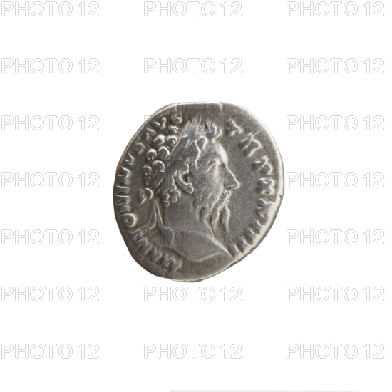 Denarius, Marcus Aurelius (121–180; Roman Emperor 161–180), issuer: Marcus Aurelius. Obverse: Head of Marcus Aurelius with laurel wreath facing right, legend 'M ANTONINVS AVG - TR P XXIIII' (circumferential). Reverse: Salus standing left; in her right hand she holds a patera feeding a snake coiled around an altar, in her left hand a long scepter, legend 'SALVTI - AVG COS III' (circumferential). Date: 169–170. Roman Empire (27 BC–476), Rome. Coin; diameter 16.5–17.5 mm, weight 3.20 g, axis 0°. Iconography: scepters, altars, paterae, snakes, Salus (personification).