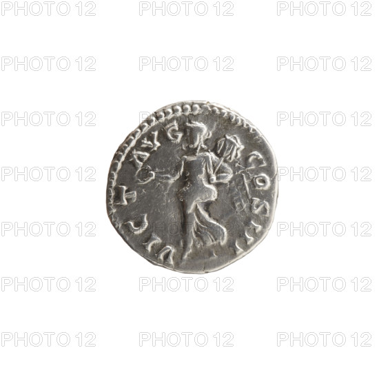 Denarius of Marcus Aurelius (121–180; Roman emperor 161–180), 169–170. Obverse: Head of Marcus Aurelius in a laurel wreath facing right, inscription 'M ANTONINVS AVG - TR P XXIIII'. Reverse: Victoria walking left, holding a wreath in her right hand and a trophy in her left, inscription 'VICT - AVG - COS III'. Roman Empire; Rome. Coin: diameter 17.5–18.0 mm, weight 3.45 g, axis 0 degrees.