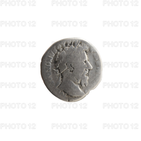 Denarius of Marcus Aurelius (121–180; Roman emperor 161–180), 169–170. Obverse: Head of Marcus Aurelius in a laurel wreath facing right, legend 'M ANTONINVS AVG - TR P XXIIII'. Reverse: Victoria walking left, holding a wreath in her right hand and a trophy in her left, legend 'VICT AVG - COS III'. Roman deities, wreaths, trophies; iconography of Marcus Aurelius and Victoria. Roman Empire (27 BC–476). Coin, diameter 17.0 mm, weight 2.65 g, axis 180°.