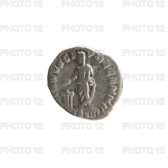 Denarius, Marcus Aurelius (121–180; Roman Emperor 161–180), issuer: Marcus Aurelius — obverse: head of Marcus Aurelius with laurel wreath facing right, legend 'M ANTONINVS - AVG TR P XXV'; reverse: the emperor in priestly attire stands left, in his right hand holds a patera above a tripod, next to which lies a bull, legend 'A SVSCE - P DECENN II'; COS III, 170–171; Roman Empire (27 BC–476), Rome. Coin; weight 2.6 g; diameter 16.0–17.0 mm; axis 0°.