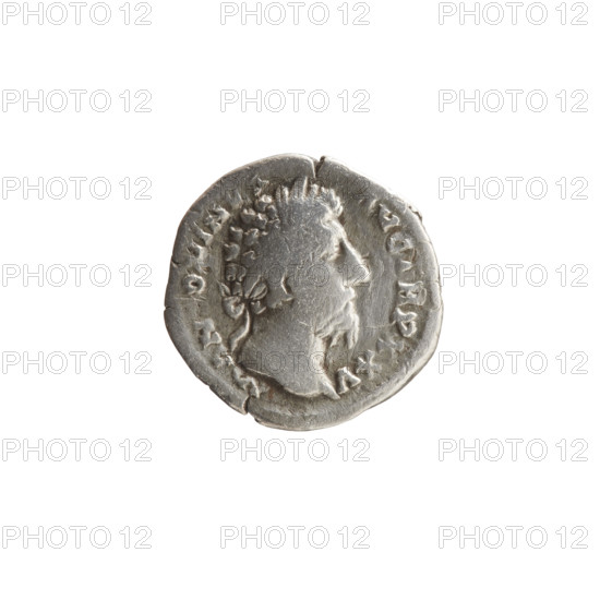 Denarius, Marcus Aurelius (121–180; Roman emperor 161–180), issuer. Obverse: Head of Marcus Aurelius with laurel wreath facing right, inscription 'M AN, ONINVS - AVG TR P XXV' all around. Reverse: Mars walking right, holding a spear in his right hand, a trophy resting on his shoulder in his left, inscription 'C - OS - III' all around. Date: 170–171. Roman Empire (27 BC–476), Rome. Coin; diameter 18.0 mm; weight 2.72 g; axis 180 degrees.