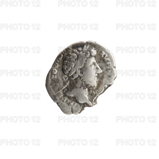 Denarius of Marcus Aurelius (121–180; Roman emperor 161–180), 170–171 CE. Obverse: Head of Marcus Aurelius in laurel wreath facing right, inscription 'IMP M ANTONINVS - AVG TR'. Reverse: Wreath with a five-line inscription: 'R I / D EN / N LES / COS / III'. Roman Empire (27 BC–476). Coin, Rome; diameter 15.0 mm (18.5 mm), weight 2.60 g, axis 180°.