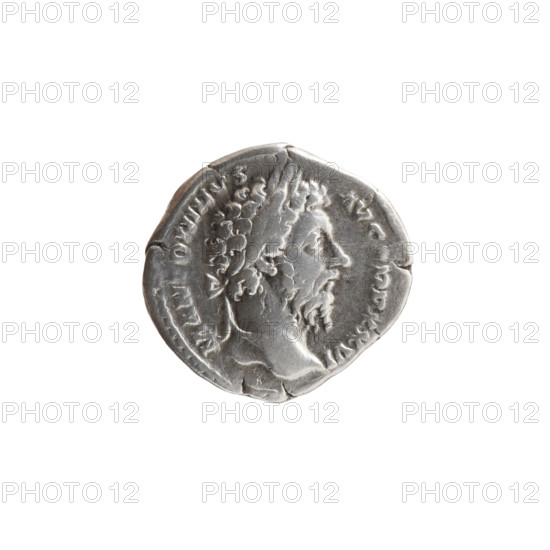 Denarius, Marcus Aurelius (121–180; Roman emperor 161–180), issuer: Marcus Aurelius. Obverse: Head of Marcus Aurelius with laurel wreath facing right, inscription 'M ANTONINVS - AVG TR P XXVI'. Reverse: Aequitas standing left, holding scales in his right hand and cornucopia in his left, inscription 'IM, VI - COS III'. Date: 171–172. Place: Rome, Roman Empire (27 BC–476). Coin; diameter 18.0–19.0 mm; weight 3.37 g; axis 180 degrees.