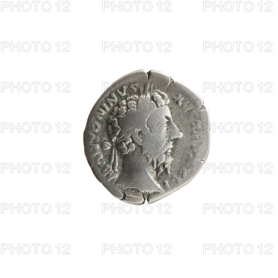 Denarius, Marcus Aurelius (121–180; Roman emperor 161–180), issuer: Marcus Aurelius. Obverse: Head of Marcus Aurelius with laurel wreath facing right, inscription 'M ANTONINVS - AVG TR P XXVI'. Reverse: Mars standing right, holding a spear in his right hand and resting his left on a shield standing on the ground, inscription 'IMP VI - COS III'. Date: 171–172. Roman Empire (27 BC–476), Rome. Coin. Diameter 17.5–18.5 mm, weight 3.30 g, axis 180°.