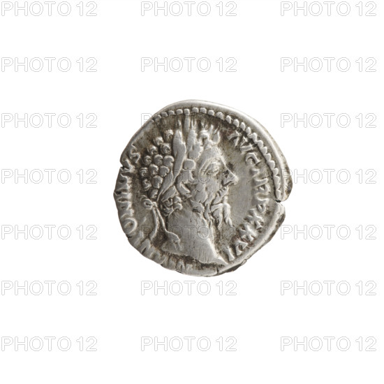Denarius of Marcus Aurelius (121–180; Roman emperor 161–180), 171–172. Obverse: Head of Marcus Aurelius in a laurel wreath facing right, inscription 'M ANTONINVS - AVG TR P XXVI'. Reverse: Victoria walking left, holding a wreath in her outstretched right hand and a trophy in her left, inscription 'IMP VI - COS III'. Roman Empire (27 BC–476). Coin; diameter 17.5–18.0 mm, weight 3.05 g, axis 0°.