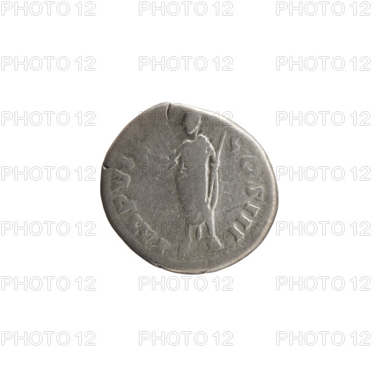 Denarius, Marcus Aurelius (121–180; Roman emperor 161–180), issuer: Marcus Aurelius — iconography: branches, scepters, emperor in toga. Obverse: Head of Marcus Aurelius in laurel wreath facing right, inscription M ANTONINVS AVG TR P XXVIII. Reverse: Emperor in toga standing left, holding a branch in his right hand and a scepter in his left, inscription IMP VI COS III. Date: 173–174. Culture: Roman Empire (27 BC–476). Place: Rome. Medium: coin. Dimensions: diameter 18.0–18.5 mm, weight 3.10 g, axis 180 degrees.