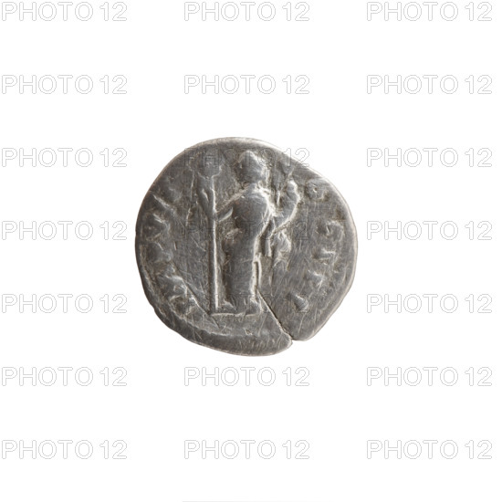 Denarius, Marcus Aurelius (121–180; Roman emperor 161–180), issuer. Obverse: Head of Marcus Aurelius with laurel wreath facing right, legend 'M ANTONINV - AVG TR P XX'. Reverse: Felicitas standing left, holding a long caduceus in his right hand and a cornucopia in his left, legend 'IMP VII - COS III'. Iconography: Marcus Aurelius; personifications; Felicitas; caducei; cornucopias. Date: 174. Culture: Roman Empire (27 BC–476). Place: Rome. Object type: coin. Measurements: diameter 16.5–17.0 mm, weight 2.25 g, axis 180 degrees.