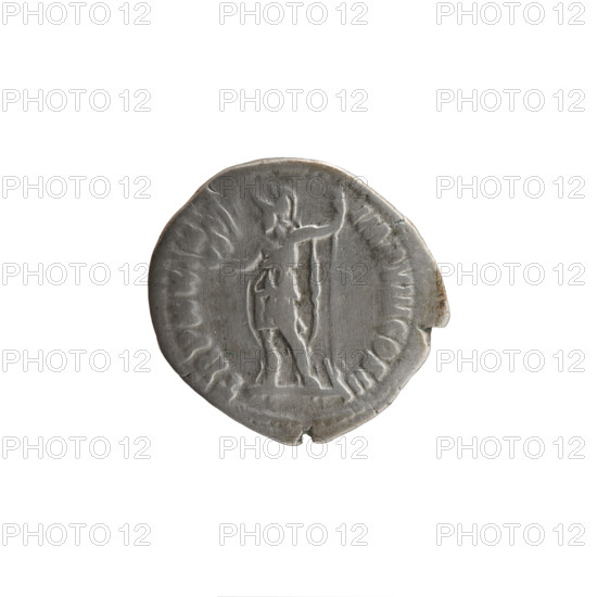 Denarius of Marcus Aurelius (121–180; Roman emperor 161–180), issuer Marcus Aurelius; obverse: head of Marcus Aurelius in laurel wreath facing right, inscription 'M ANTONINVS AVG - GERM SARM'; reverse: Roma standing left, holding personification Victoria in his outstretched right hand and a spear in his left, inscription 'TR P XXIX - IMP VIII COS III'; date c. 175; Roman Empire; mint Rome; coin; diameter 18.0–19.0 mm; weight 3.35 g; axis 0 degrees.