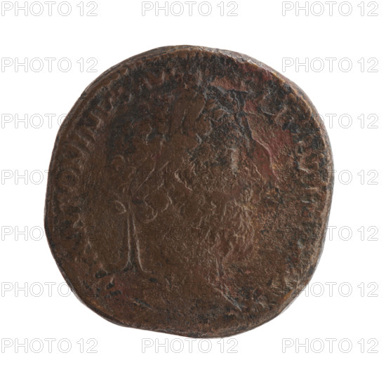 Sestertius of Marcus Aurelius (121–180; Roman emperor 161–180). Obverse: Head of Marcus Aurelius with laurel wreath facing right, inscription M ANTONINVS AVG - GE, P XXIX; reverse: Liberalitas personified standing left, holding an abacus in his right hand and a cornucopia in his left, inscription LIBE, ALITAS A, OS III, fields marked S-, dated 174–175. Roman Empire (27 BC–476), Rome. Coin: diameter 28.5–29.0 mm, weight 24.35 g, axis 180°.