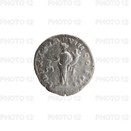 Denarius of Marcus Aurelius (121–180; Roman emperor 161–180), 175–176. Obverse: Head of Marcus Aurelius with laurel wreath facing right; inscription M AN[—?] ONINVS AV [—?] M SARM. Reverse: Aequitas (personification) standing left, holding scales in her right hand and a cornucopia in her left; inscription TR P XXX IMP VIII COS III. Roman Empire (27 BC–476), Rome. Coin; diameter 17.5–18.5 mm, weight 3.00 g, axis 0°.