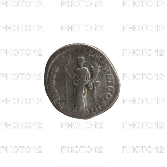 Denarius, Marcus Aurelius (121–180; Roman emperor 161–180), issuer. Obverse: Head of Marcus Aurelius with laurel wreath facing right, inscription M TONINVS AVG. Reverse: Felicitas standing left, holding a long caduceus in her right hand and a cornucopia in her left, inscription TR P XXX – IMP VIII COS III. Date: 175–176. Iconography: caduceus, personification Felicitas, cornucopias. Roman Empire (27 BC–476), Rome. Coin; diameter 17.5 mm; weight 3.30 g; axis 0°.