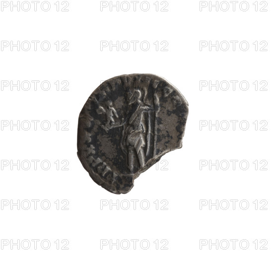 Denarius, Marcus Aurelius (121–180; Roman emperor 161–180), issuer; obverse: head of Marcus Aurelius with laurel wreath facing right, inscription 'M ANTONINVS AVG' all around; reverse: Roma standing left, holding Victoria in his outstretched right hand and a spear in his left, inscription 'TR P XXX IMP VIII CO' all around; 175–176 CE; Roman Empire (27 BC–476); Rome; coin; diameter 14.0–17.5 mm; weight 2.35 g; axis 180°.