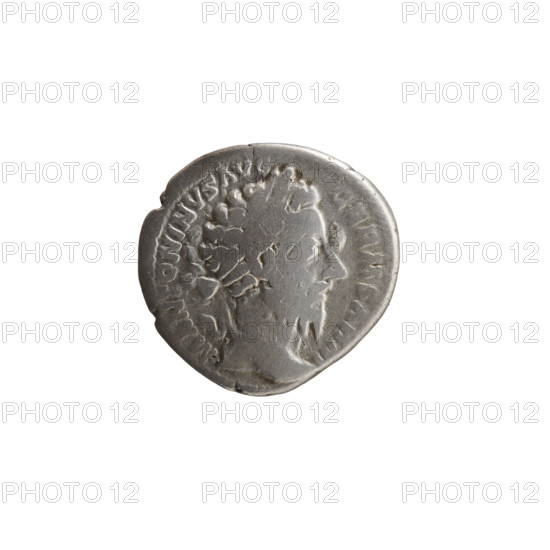 Denarius of Marcus Aurelius (121–180; Roman emperor 161–180), 176–177. Obverse: Head of Marcus Aurelius with a laurel wreath facing right, legend M ANTONINVS AVG - GERM SARM. Reverse: Emperor seated on a curule chair facing left, holding a branch in his right hand and a scepter in his left, legend TR P XXXI - IMP VIII - COS III PP. Iconography: palm branches, scepters, curule chair. Roman Empire (27 BC–476), Rome. Coin; diameter 17.5–18.0 mm, weight 3.07 g, axis 195°.