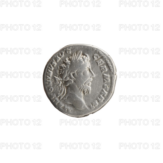 Denarius of Marcus Aurelius (121–180; Roman Emperor 161–180), 176–177. Obverse: Head of Marcus Aurelius in laurel wreath facing right, inscription M ANTONINVS AVG - GERM SARM circumferential. Reverse: Salus standing left, holding a long scepter in her left hand and a patera above an altar with a snake coiled around it in her right hand, inscription TR P XXXI IMP VIII COS III PP circumferential. Roman Empire, Rome. Silver coin; diameter 17.5 mm, weight 3.37 g, axis 0°.