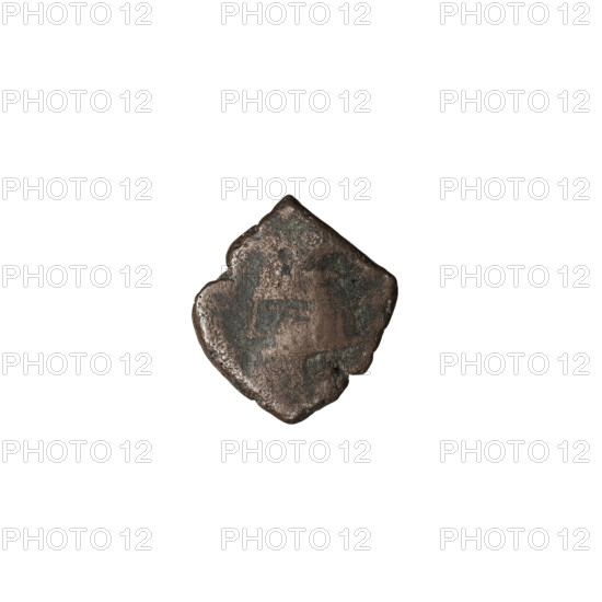 bronze coin of Gotarzes II (king of the Parthians; reign 40–51 CE). Obverse: diademed head of Gotarzes II facing left. Reverse: wreath. Mint: Ecbatana, Parthia (Iran). Date: 38–51 CE. Material: bronze. Dimensions: 9.5–10.0 mm. Weight: 1.40 g.