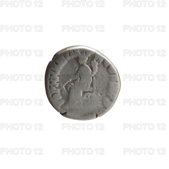 Denarius, Marcus Aurelius (121–180; Roman emperor 161–180), issuer; obverse: bust of Marcus Aurelius in laurel wreath, armor and drapery facing right, inscription M AVREL AN - TONINVS AVG; reverse: Fortuna seated left, holding a rudder in her right hand and a cornucopia in her left, wheel under the seat, inscription TR P XXXIII IMP X COS III PP; date: 179; Roman Empire (27 BC–476); Rome; coin; diameter 17.0 mm; weight 2.75 g; axis 0°; iconography includes personifications (Fortuna), rudders, cornucopias, wheels.