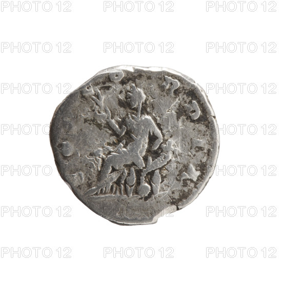 Denarius of Faustina the Younger (ca. 130–176; Roman empress 161–176; Augusta 147–161). Obverse: draped bust of Faustina II facing right, inscription VSTINA AVG G FIL. Reverse: Concordia seated left, holding a flower in her right hand, resting her left on a cornucopia, globe under the seat, inscription CONCORDIA. Circa 147–161, Roman Empire. Coin; diameter 16.0–16.5 mm; weight 2.75 g; axis 180°.
