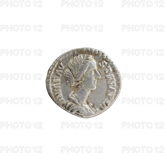 Denarius, Faustina the Younger (ca. 130–176; Roman empress 161–176) (posthumous), Marcus Aurelius (121–180; Roman emperor 161–180) issuer. Obverse: Bust of Faustina II in drapery facing right, inscription DIVA FAVSTINA PIA. Reverse: Rectangular altar with a pair of doors and a finial in the form of horns or wings, inscription CONSECRATIO. After 176, Roman Empire (27 BC–476), Rome. Coin: diameter 17.0–18.0 mm, weight 3.25 g, axis 0°.