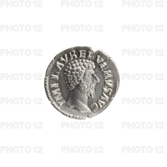 Denarius of Lucius Verus (130–169; Roman emperor 161–169). Obverse: bare head of Lucius Verus uncovered to the right, inscription 'IMP L AVREL VERVS AVG.' Reverse: Providentia standing left, holding a globe in her outstretched right hand and a cornucopia in her left, inscription 'PROV DEOR TR P II COS II.' Date: 161–162. Roman Empire, Rome. Coin; diameter 17.0–17.5 mm, weight 2.80 g.
