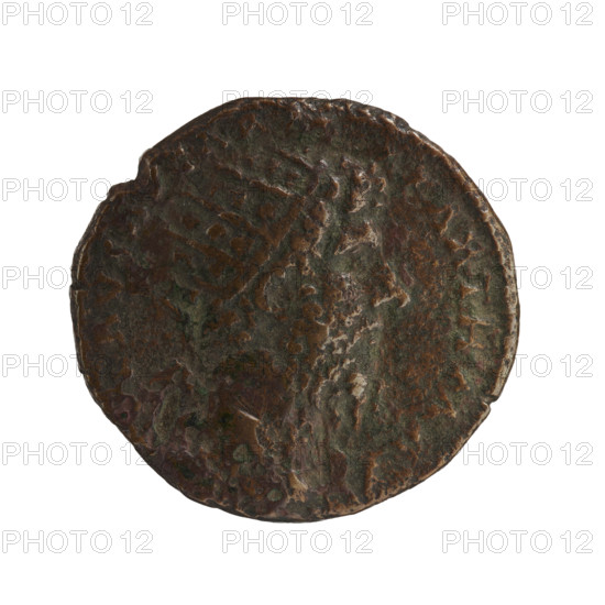 Dupondius; Lucius Verus (130–169; Roman emperor 161–169), issuer. Obverse: Head of Lucius Verus in radiant crown facing right, inscription ERVS AVG ARM - PARTH MAX. Reverse: Victoria stands right, holds a palm branch in her right hand, supports her left hand on a round shield inscribed VIC / PAR, standing by the trunk of a palm tree; inscriptions TR POT VI IMP IIII - COS II; control marks S - C in fields. Date: 166. Roman Empire (27 BC–476), Rome. Bronze coin; diameter 24.5–26.0 mm, weight 13.05 g, axis 0°.