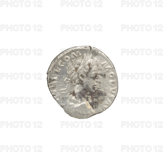 Denarius of Commodus (r. 177–192). Obverse: bust of Commodus wearing a laurel wreath, drapery and armor, facing right; inscription REL COM - MODVS AV. Reverse: Salus seated left, holding a twig in his right hand, left hand on the back of the seat, a snake in front; inscription TR P III IM - P II COS PP; date 177–178. Issuer: Commodus; iconography includes personification Salus, snakes, twigs. Roman Empire, Rome. Coin; diameter 17.0–17.5 mm; weight 3.00 g; axis 180°.