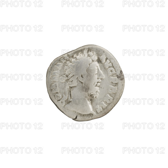 denarius, Commodus (161–192; Roman emperor 177–192), issuer; subject/personifications: Felicitas. Obverse: head of Commodus in laurel wreath facing right, legend COMM AN - AVG P BRIT. Reverse: Felicitas standing left, holding a caduceus in her right hand and a cornucopia in her left, legend PM TR P - IMP VII COS IIII PP, in exergue FEL. Date: 184–185. Place: Rome, Roman Empire (27 BC–476). Medium: silver coin (denarius). Measurements: diameter 17.5–18.5 mm, weight 2.60 g, axis 195°.