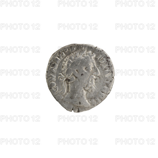 Denarius of Commodus (reigned 177–192). Obverse: Head of Commodus in a laurel wreath facing right, legend 'M·COMM·ANT·P·FEL·AVG·BRIT'. Reverse: Naked Jupiter standing left, holding a thunderbolt in his right hand and a scepter in his left, legend 'OPTIME·MAXIME'. Episode inscription 'C V P P', dated 186–189. Roman Empire, Rome. Coin: diameter 16.0–17.0 mm, weight 3.00 g, axis 180°.