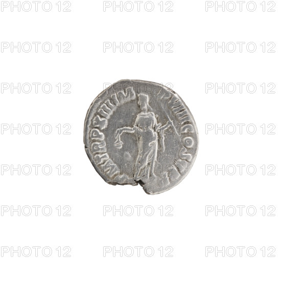 Denarius depicting Commodus (161–192; Roman emperor 177–192), obverse: bust of Commodus in laurel wreath, armor and cloak facing right, inscription 'M COMM AN - P FEL A' all around; reverse: Libertas stands frontally, head turned left, holding a pileus in her right hand and a vindicta (staff) in her left, inscription 'PM TR P XIII IM - P VIII COS V PP' all around. Date: 187–188. Place: Rome, Roman Empire. Medium: coin. Dimensions: diameter 15.5–16.0 mm, weight 3.35 g, axis 180 degrees.