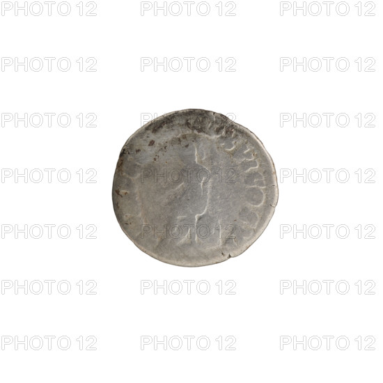 Denarius of Commodus (reigned 177–192). Obverse: Head of Commodus in a laurel wreath to right, legend 'COMM ANT P FEL - AVG BRIT PP'. Reverse: Roma seated on a shield to left, holding Victoria in her outstretched right hand and a spear in her left, legend 'ROM FEL, XVI COS VI'. Date: 190–191. Roman Empire. Material: coin. Diameter: 16.5–17.5 mm. Weight: 2.48 g. Axis: 0°. Subjects/iconography: Roman deities, Roma, Victoria, spears, shields; Commodus portrait and imperial titles.