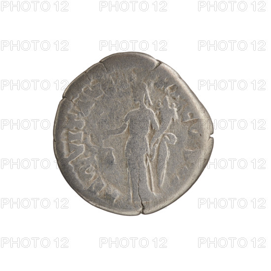 Denarius of Pertinax (emperor 126–193), 193 CE. Obverse: Head of Pertinax in laurel wreath facing right, inscription SP HELV - PER. Reverse: Aequitas standing left, holding scales in right hand and a cornucopia in left, inscription AEQVIT AV - RP COS II. Roman Empire (27 BCE–476 CE), Rome. Coin; diameter 17.0–17.5 mm, weight 3.02 g, axis 180°.