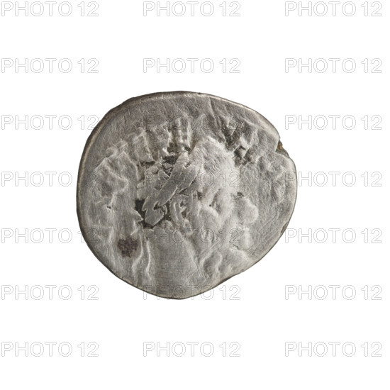 Denarius, Pescennius Niger (ca. 135–194; Roman emperor 193–194), obverse: head of Pescennius Niger in a laurel wreath facing right, inscription CAES C PE - SC NIG; reverse: Minerva stands left holding Victoria in her right hand, a spear in her left, with a shield at her feet, inscription MINER V - ICTRIS; 193–194 CE, Roman Empire (27 BC–476), Antioch on the Orontes; coin; diameter 15.5–16.5 mm; weight 2.10 g; axis 180°.
