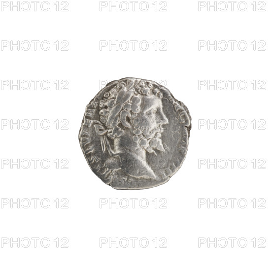 Denarius of Septimius Severus (146–211; Roman emperor 193–211), 196–197. Obverse: Head of Septimius Severus in a laurel wreath facing right, legend 'L SEPT SEV PERT - AVG, MP VIII' all around. Reverse: Securitas seated on a throne facing left, holding a globe in his outstretched right hand and resting his left on the armrest, legend 'SECVRITAS -' all around. Roman Empire, Rome. Coin: silver; diameter ~16.0–16.5 mm; weight 3.99 g; axis 180°.