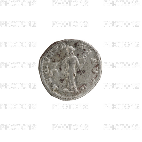 Denarius; obverse: head of Septimius Severus with laurel wreath facing right, pearl rim; inscription LSEPTSEVAVGIMPXIPARTMAX. Reverse: Aequitas standing frontally, head turned left, holding scales in right hand and cornucopia in left; inscription AEQVITA TI AVGG; pearl rim. Dated 198–200 CE. Roman Empire; Rome. Coin diameter 18.0–19.0 mm, weight 3.94 g.