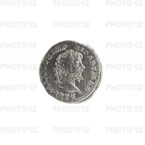 Denarius; obverse: head of Septimius Severus in a laurel wreath facing right, pearl rim, inscribed LSEPTSEVAVGIMP XIPARTMAX. Reverse: VICTORIAE AVGGF EL — Victoria tiptoes to the left holding a garland in both hands, left of her a round shield on a rectangular pedestal, pearl rim. Dated 198–200. Roman Empire (27 BC–476), Rome. Coin; diameter 17.5–18.0 mm, weight 2.55 g.