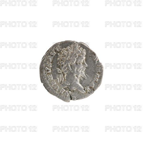 Denarius, Roman deities, Victoria; Septimius Severus (Roman emperor, 146–211) — iconography. Obv.: SEVERVSAVG, MAX. Head of Septimius Severus in a laurel wreath facing right; pearl rim. Rev.: PMTRPVIII COSI IPP. Victoria tiptoes to the left, holding a garland in both hands; at her feet left, a round shield on a pedestal; pearl rim. Date: 200. Roman Empire (27 BC–476). Rome. Coin. Diameter: 17.0–18.0 mm. Weight: 3.12 g.