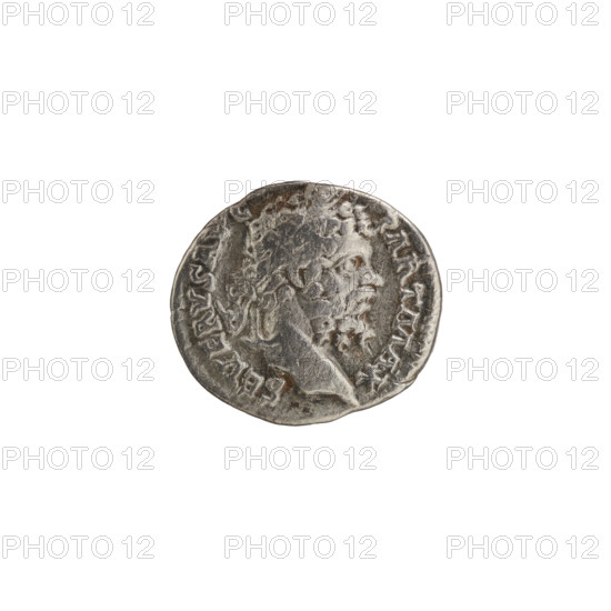 Denarius (hybrid), Roman deities, Victoria; Septimius Severus (Roman emperor, 146–211) — iconography. Obv.: SEVERVSAVG PARTMAX — Head of Septimius Severus in a laurel wreath facing right, pearl rim. Rev.: VICTORIAE AVG - G FEL — Victoria striding left holding a garland in both hands, on the left a round shield standing on a pedestal, pearl rim. Date: 200–201. Roman Empire (27 BC–476), struck in Rome. Coin: diameter 16.0–18.0 mm, weight 3.25 g.