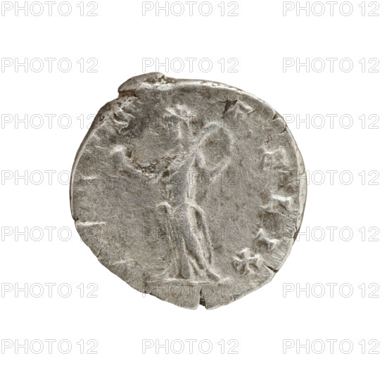 denarius, Julia Domna (ca. 160–217; Roman empress 193–211), Roman Empire — Obv.: AVGVSTA Bust of Julia Domna facing right, pearl border. Rev.: VENVS FELIX Venus standing left, holding an apple in her right outstretched hand, unwinding the folds of her robe with her left, pearl border. Date: 198–209, Rome. Coin (Roman Empire 27 BC–476), diameter 17.5–18.0 mm, weight 2.95 g.