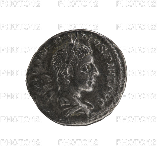Denarius, Elagabalus (Roman emperor 218–222). Obverse: IMPANTONINVSPIVSAVG — bust of Elagabalus with laurel wreath and paludamentum facing right, pearl rim. Reverse: ABVNDANTIAAVG — Abundantia standing facing left, pouring from a cornucopia, poly star at right, pearl rim. 220–222 CE. Roman Empire. Rome. Coin. Diameter 17.5–18.5 mm; weight 2.56 g.