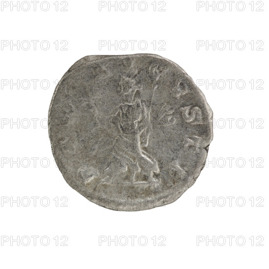Denarius, Elagabalus (reigned 218–222). Obverse: IMP ANTONINVS PIVS AVG — Bust of Elagabalus with laurel wreath and paludamentum facing right; pearl border. Reverse: PAX AVGVSTI — Pax running left, holding a branch in his right hand and a scepter in his left; pearl border. Date: 220–222. Roman Empire. Rome. Coin; diameter 17.0–18.0 mm; weight 2.45 g.