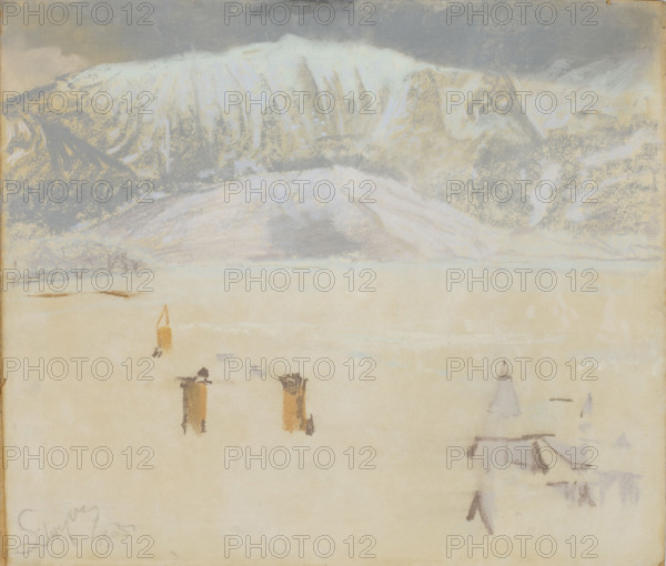 Winter in Zakopane, Leon Wyczólkowski (1852–1936), painter; 1905; pastel; height 58.7 cm, width 68.8 cm; subject: winter landscape of Zakopane and the Tatra Mountains, snow; style: Young Poland; theme: mountain/Podhale landscapes