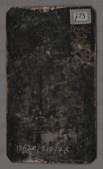 S THADEUS Ap: (Saint Thaddeus the Apostle), Masieski, Jan (fl. ca 1750-1800), graphic artist, Jude Thaddeus (St.), saints, apostles, devotional representations, devotional scenes, IHS monogram, books (attribute), clouds, religious paintings, halos. The engraving shows Saint Thaddeus the Apostle en pied in a folded robe, holding a book and a line. At left and above is the IHS monogram in a halo of rays. The composition is framed below with a rocaille ornament on the lower sides that forms a cartouche at the bottom. The saint's face and halo are stippled. Judas Thaddeus, one of the twelve apostles, a Catholic and Orthodox saint and martyr from Cana of Galilee; his attributes include stones, a cross, a book, a staff, a fishing boat, a club, a sword, clubs, an axe, and a line. Probably made by Jan Masiesk; matrices executed with a stylus and faces stippled; the body of Christ is also stippled. Characteristic rocaille ornament appears as frames, cartouches and bases. Date: 1750–1800. Medium...
