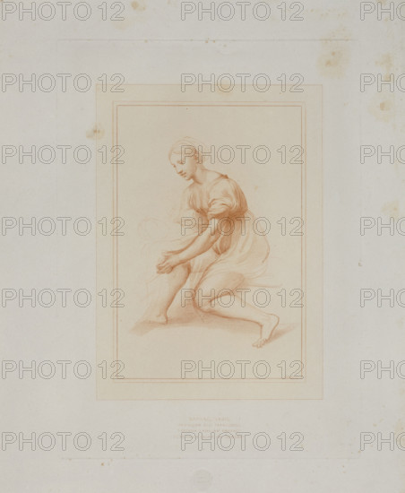 Rhone Glacier in the Bernese Alps, Nathe, Christoph (1753-1806), mountain landscapes, artists in the open air, glaciers, hikers, Rhone Glacier (Switzerland), Bernese Alps (mountain range), German drawings, Alps (mountains), landscapes, ca. 1790, Switzerland, drawing, height 41.7 cm, width 65.7 cm