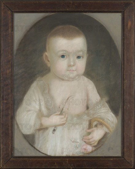 Portrait of Józef Wawrzyniec Krasinski as a child, by Gustav Friedrich Amalius Taubert (1755–1839), German, 1784; pastel; 40 × 31 cm. Subject: Józef Wawrzyniec Krasinski (1783–1845) — portrait of a child, toys; aristocracy; portraits of children; babies; provenance; inscriptions: none stated.