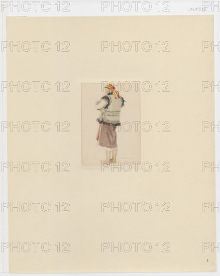 Hutsul; Borucinski, Michal (1885–1976), illustrator; Hutsuls; Paderewski, Ignacy Jan (1860–1941); ethnography; peasants; folk types; Hutsul (style); Poland; Polish drawings; TZSP Artists' Portfolio - a gift for Ignacy Jan Paderewski (1931); ca. 1930; portfolio; drawing; watercolor