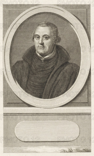 Portrait of Georg von Vincke, print, Signature in facsimile., printmaker: Philipp Winterwerb, printer (person): Joseph Lehnhardt, Mainz, publisher: Carl Christian Jügel, Frankfurt am Main, 1849, printer (person), Rhineland-Palatinate, Hesse, paper, tone lithography, lithography in black with tone block in beige, height 335 mm x width 217 mm, Print probably belongs to the series 'Album der deutschen National-Versammlung'. This series consists of approximately 54 portraits made by, among others, Philipp Winterwerb and Heinrich Hasselhorst after photographs by Seib. This series was published in 1849 by Carl Christian Jügel., Person, Georg von Vincke, historical persons, adult man, eyeglasses, spectacles, A monochrome engraved portrait of a middle-aged person shown from the chest up inside an oval frame, wearing a high-collared garment with layered folds and a small ornamental fastener at the throat, with short wavy hair, arched eyebrows, and a calm facial expression, set against a finely ...