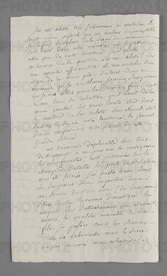 Lettre manuscrite de Louis-Nicolas Raoul